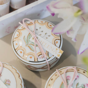 Pote de Porcelana com Tampa Personalizado – M (Vela ou Bomboniere)